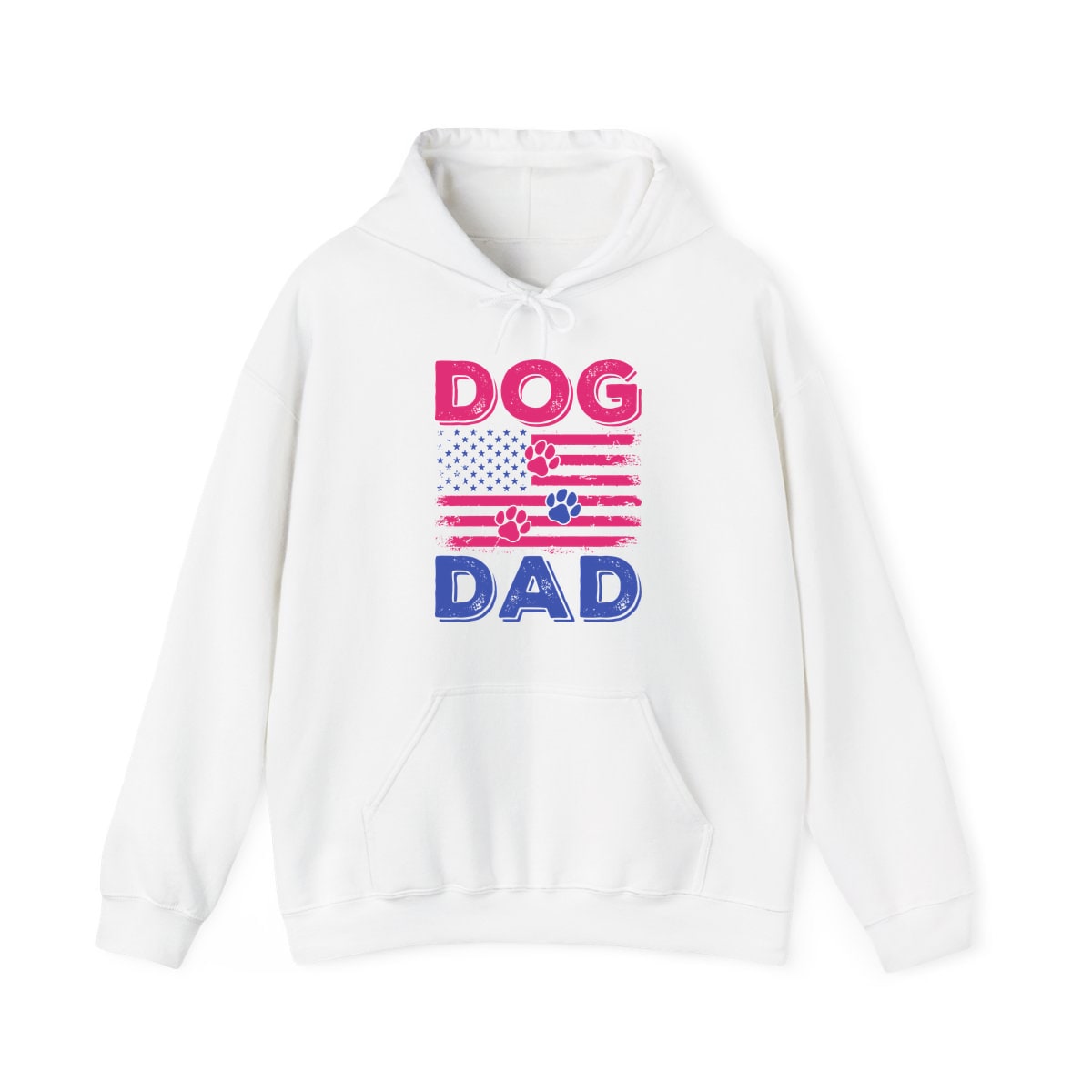 Dog Dad American Flag Hoodie