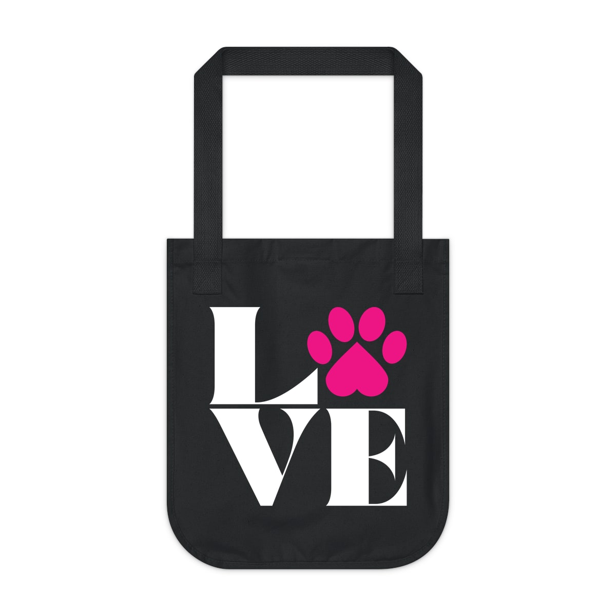 Love With Paw Print Tote Bag