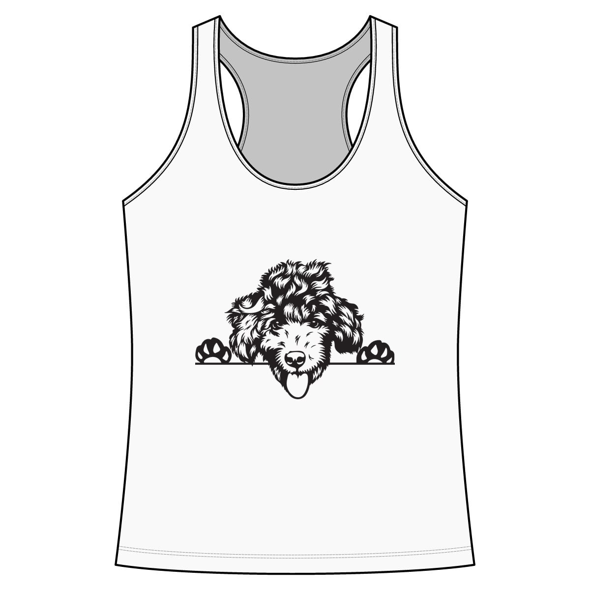 Peeking Doodle Performance Tank