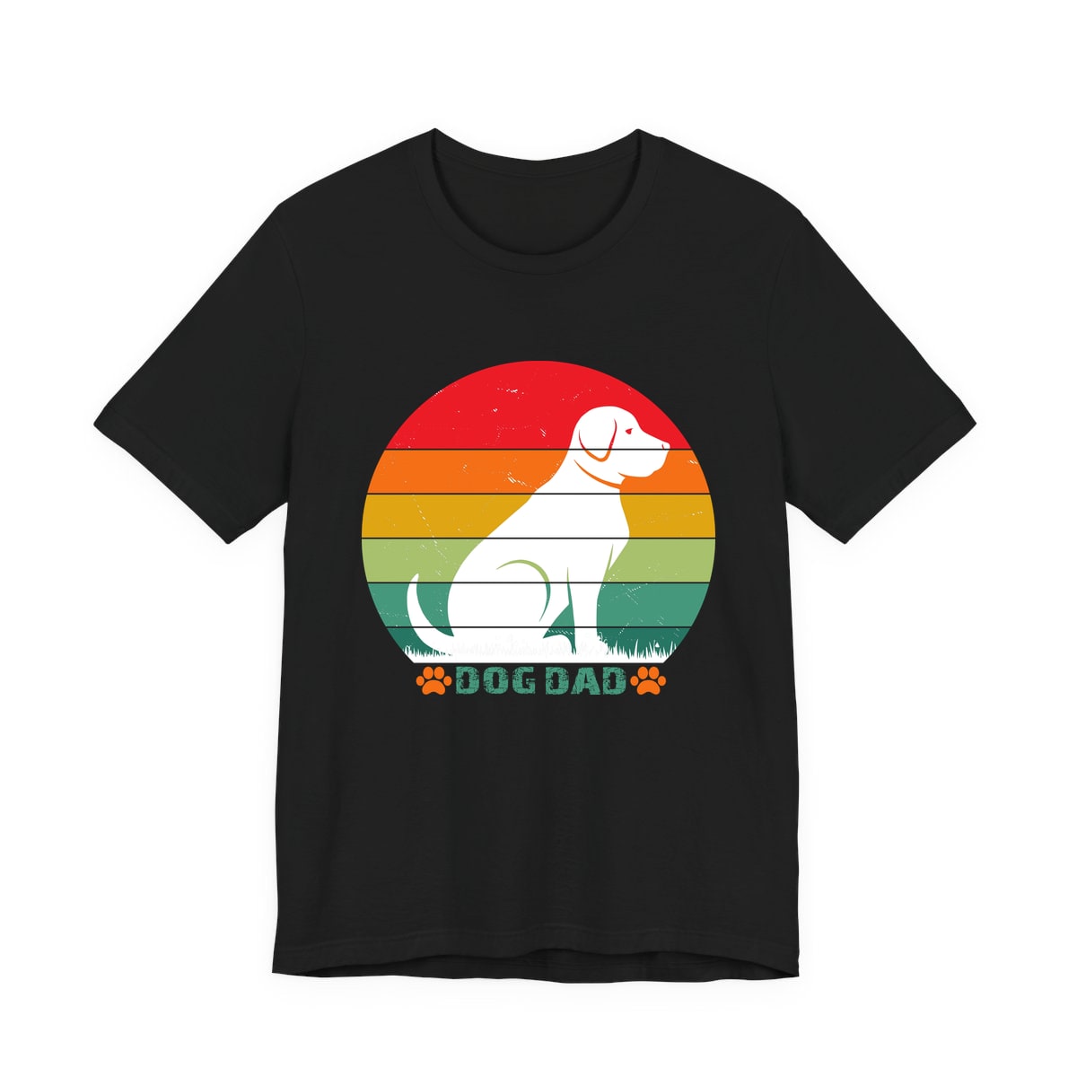 Dog Dad Retro Sunset Jersey Tee