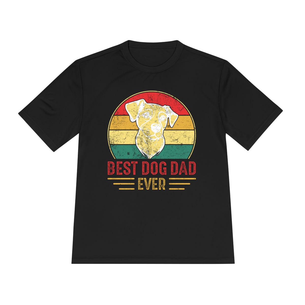 Best Dog Dad Ever Sunset Pup Moisture Wicking Tee by Sport-Tek