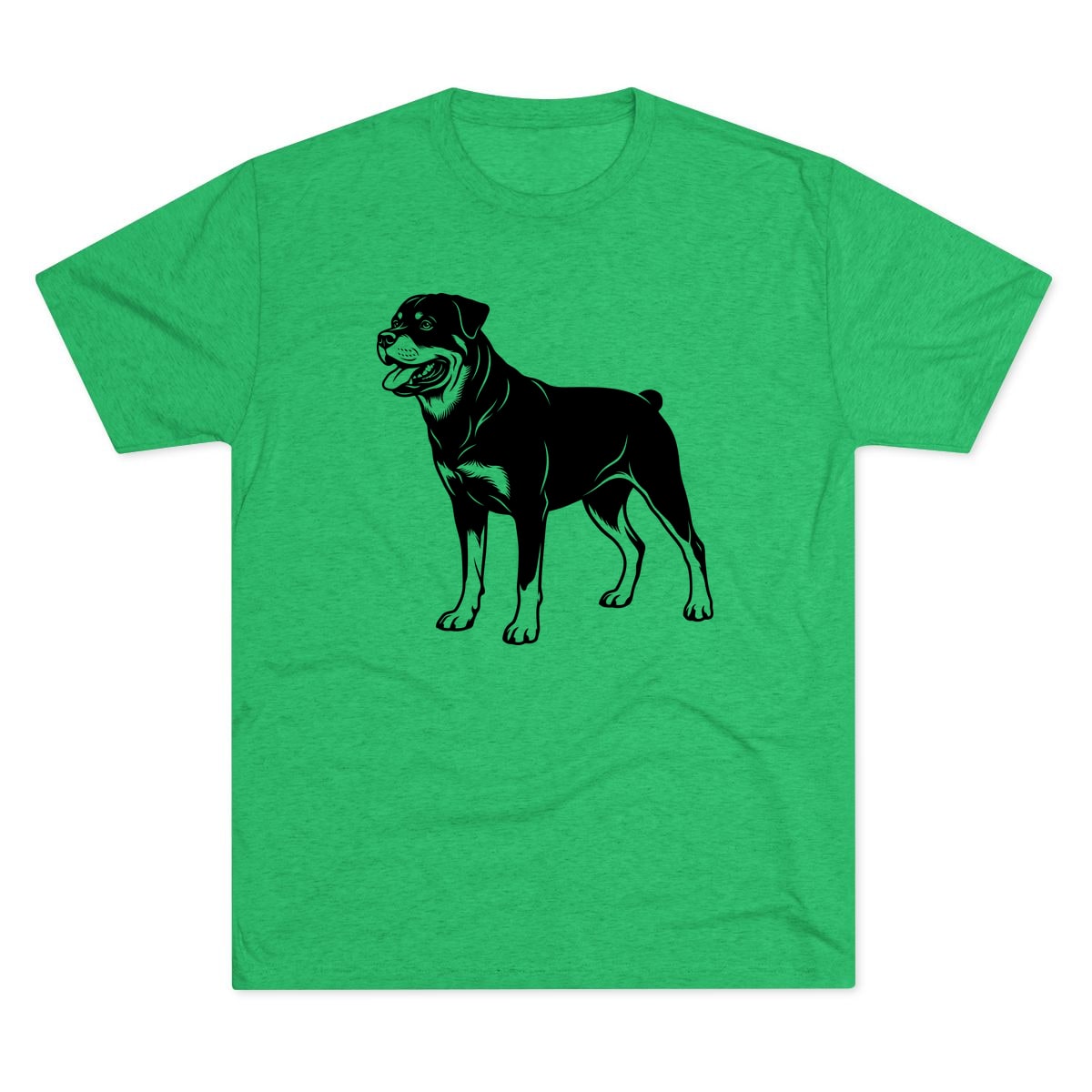 Rottweiler Portrait full body standing Tri-Blend Tee