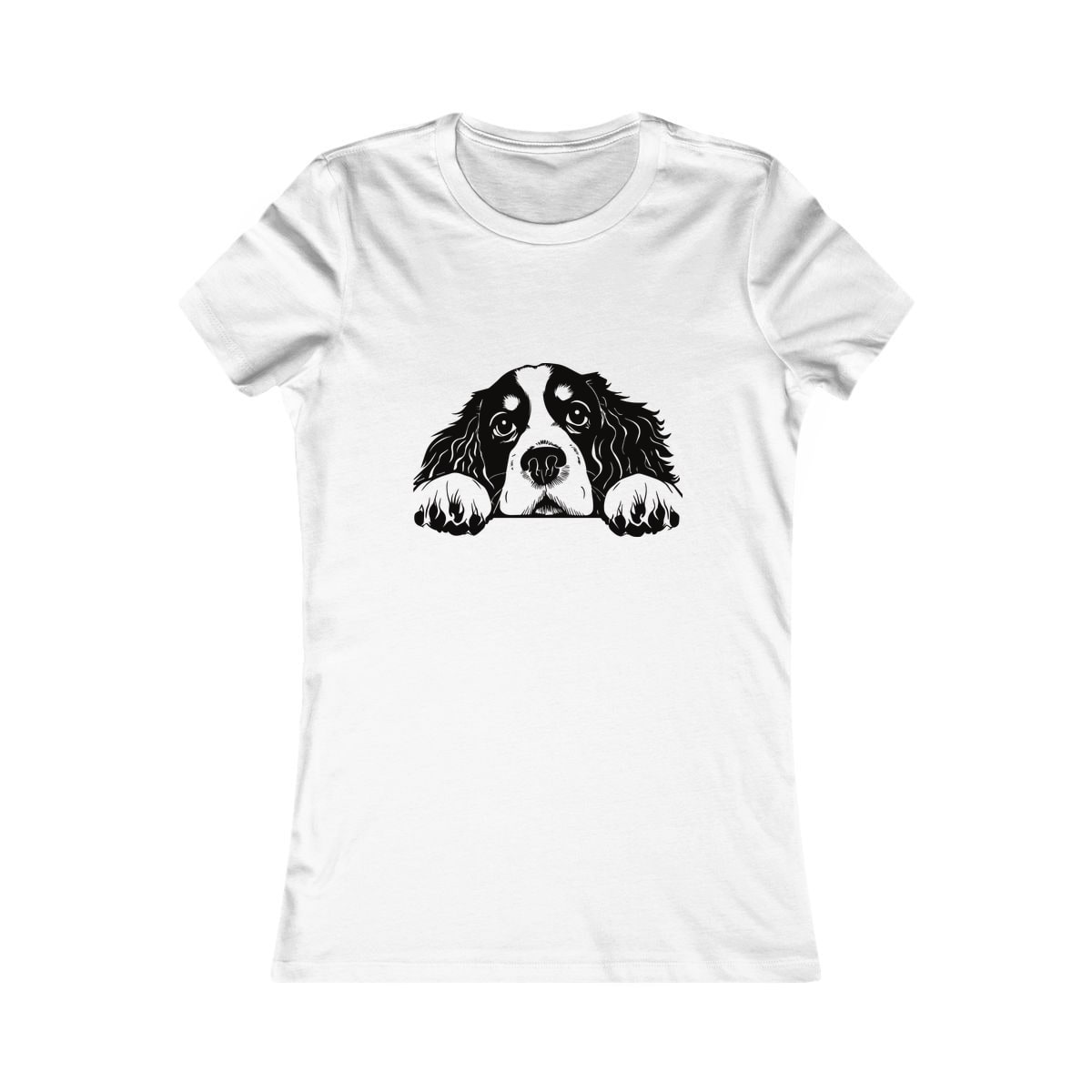 Peeking Cavalier King Charles Spaniel Women's Shirt