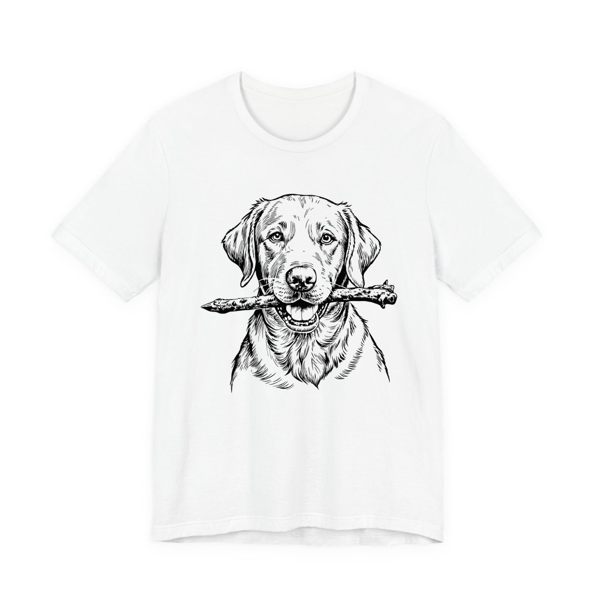 Labrador Retriever Sketch stick in mouth Jersey Tee