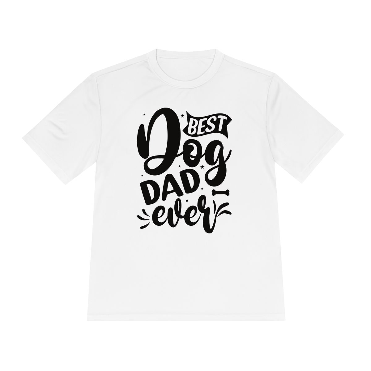 Best Dog Dad Ever Script Moisture Wicking Tee by Sport-Tek