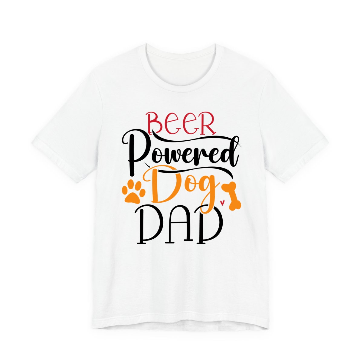 Beer Powered Dog Dad Jersey Tee