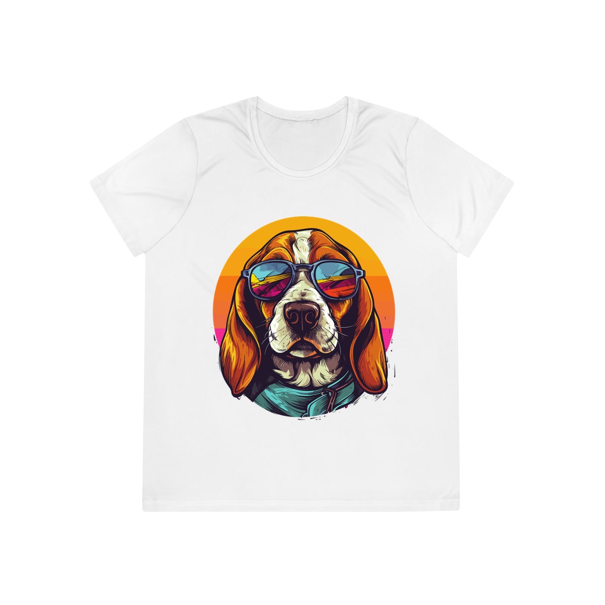 Beagle in Sunglasses Ladies Competitor Tee by Sport-Tek
