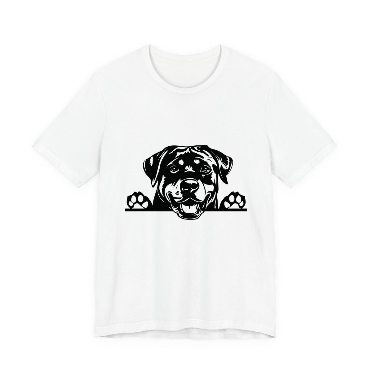Peeking Rottweiler Jersey Tee