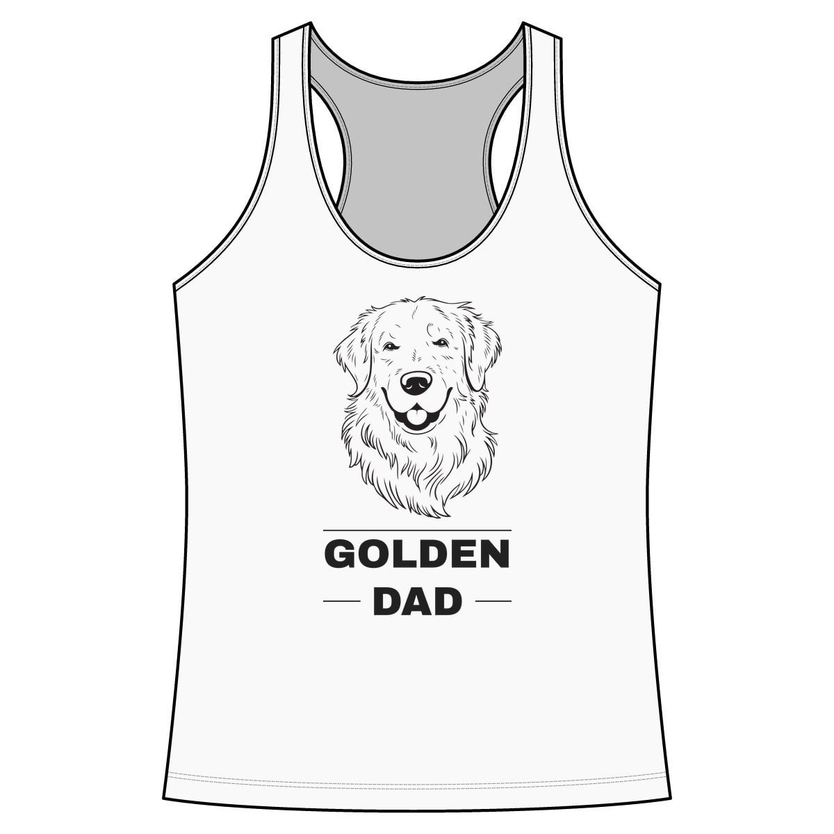 Golden Retriever Dad Performance Tank