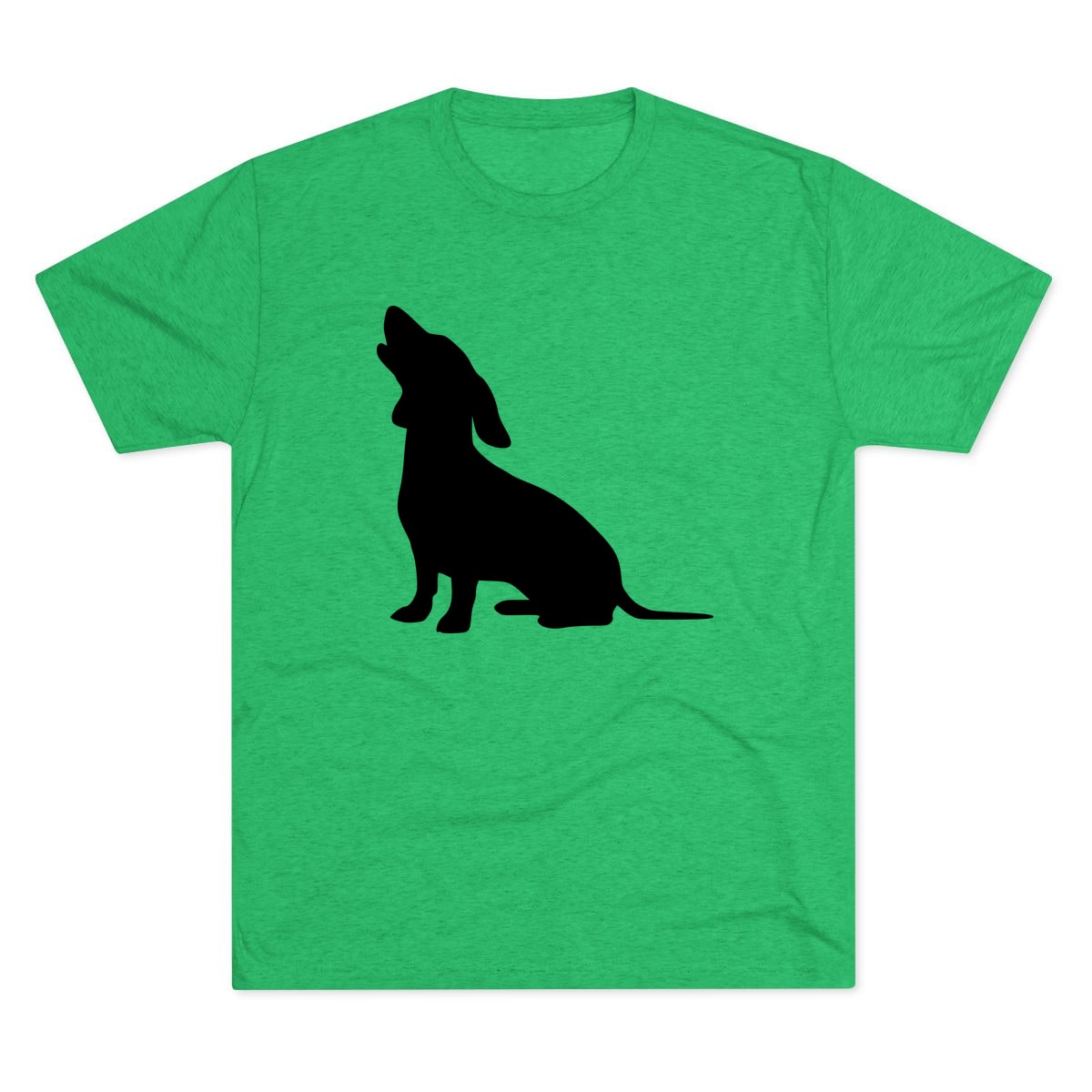 Dachshund Pose howling Tri-Blend Tee