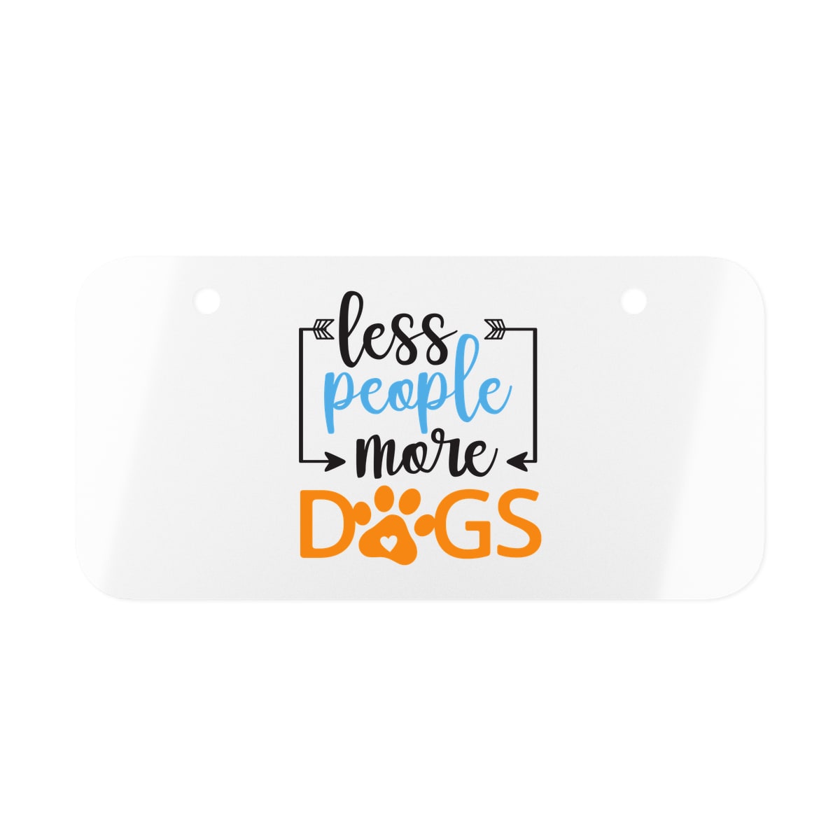 Less People More Dogs License Plate