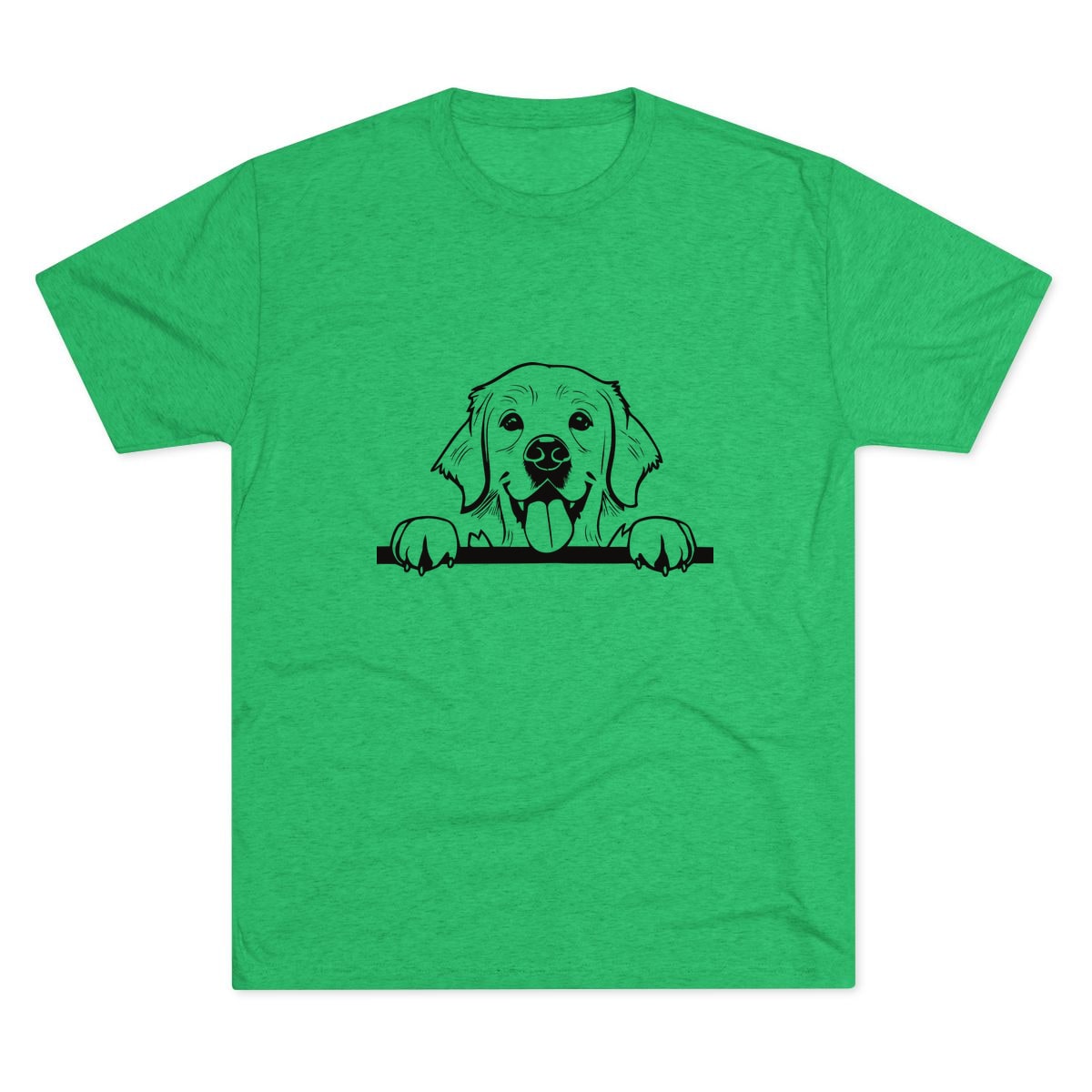 Peeking Golden Retriever Tri-Blend Tee
