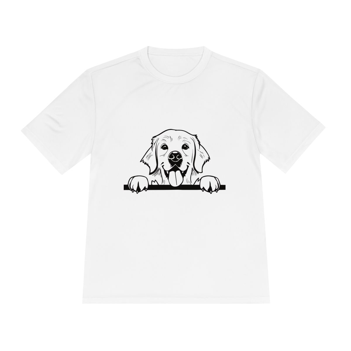 Peeking Golden Retriever Moisture Wicking Tee by Sport-Tek