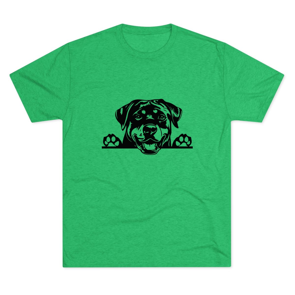 Peeking Rottweiler Tri-Blend Tee
