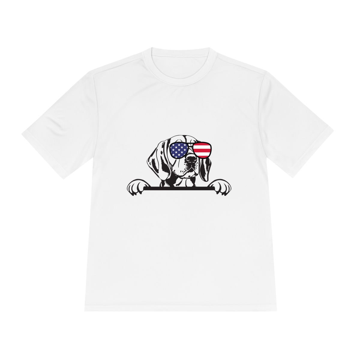 Patriotic Peeking Beagle Moisture Wicking Tee by Sport-Tek