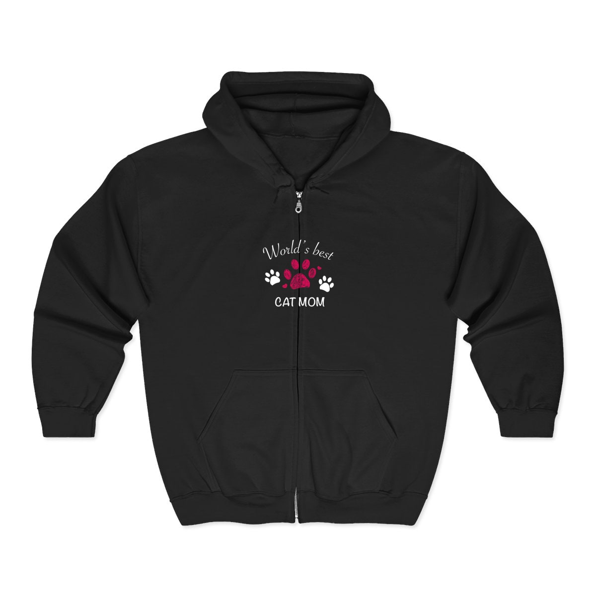 World's Best Cat Mom Zip Hoodie