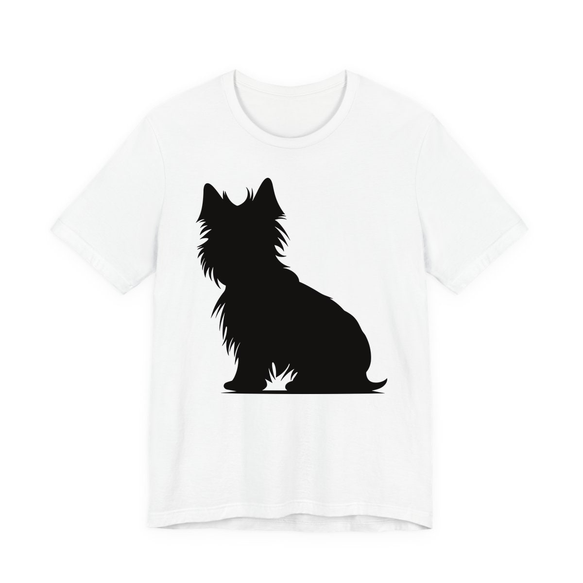 Yorkshire Terrier Silhouette sitting profile Jersey Tee