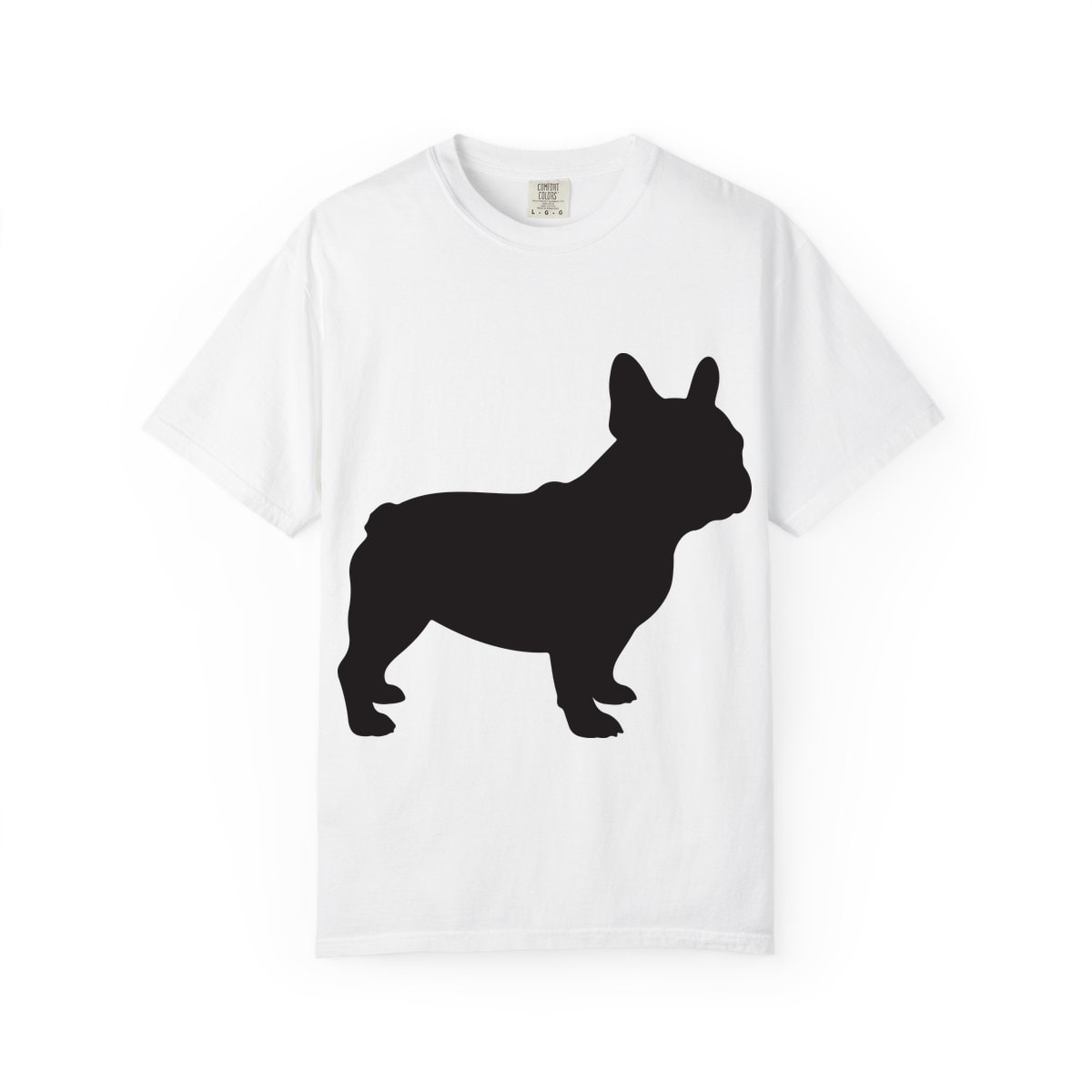 French Bulldog Silhouette profile Comfort Colors Tee