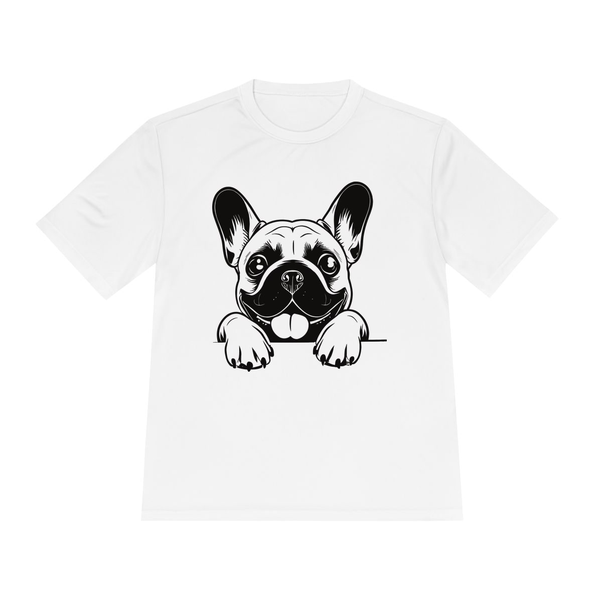 Peeking French Bulldog Moisture Wicking Tee by Sport-Tek