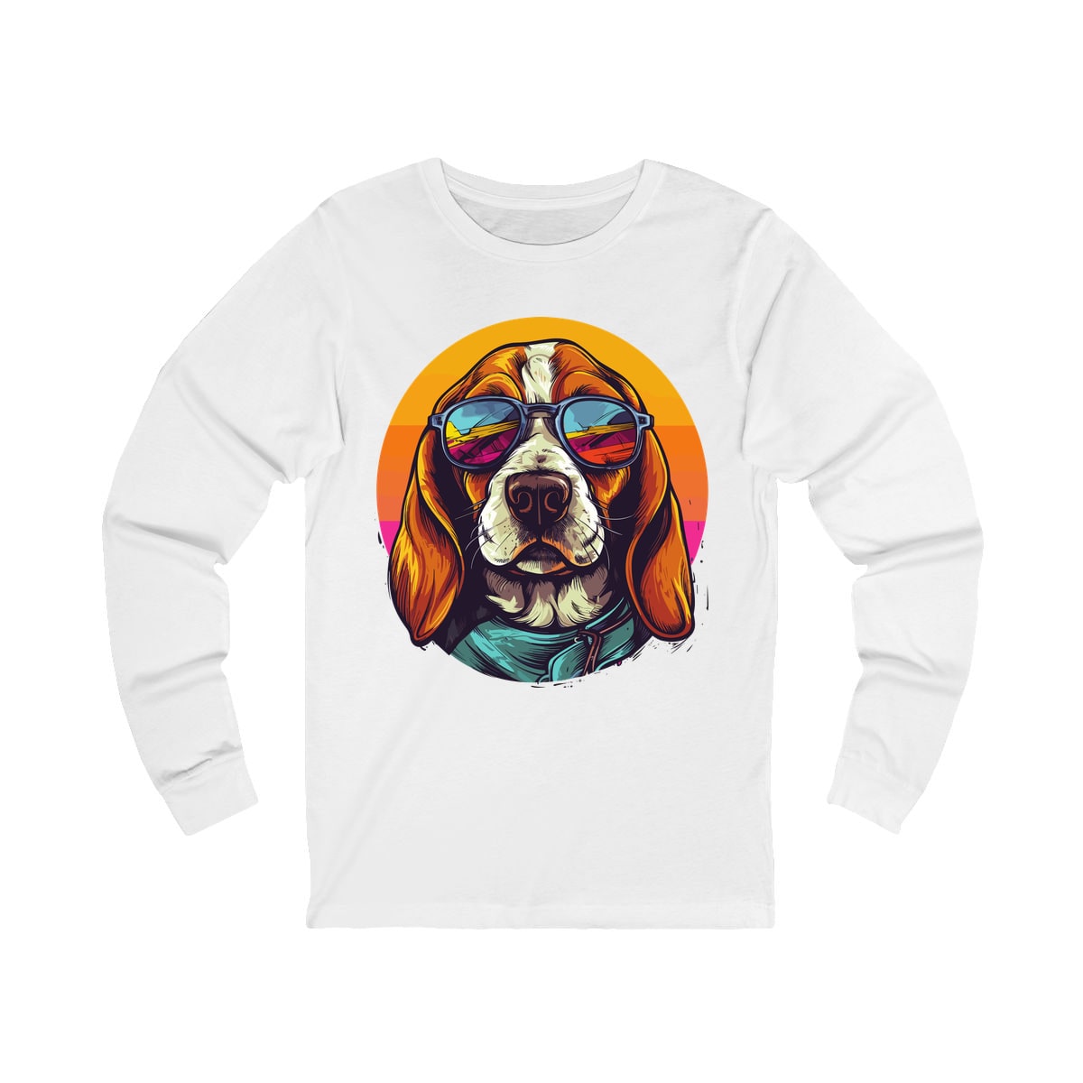 Beagle in Sunglasses Long Sleeve Shirt