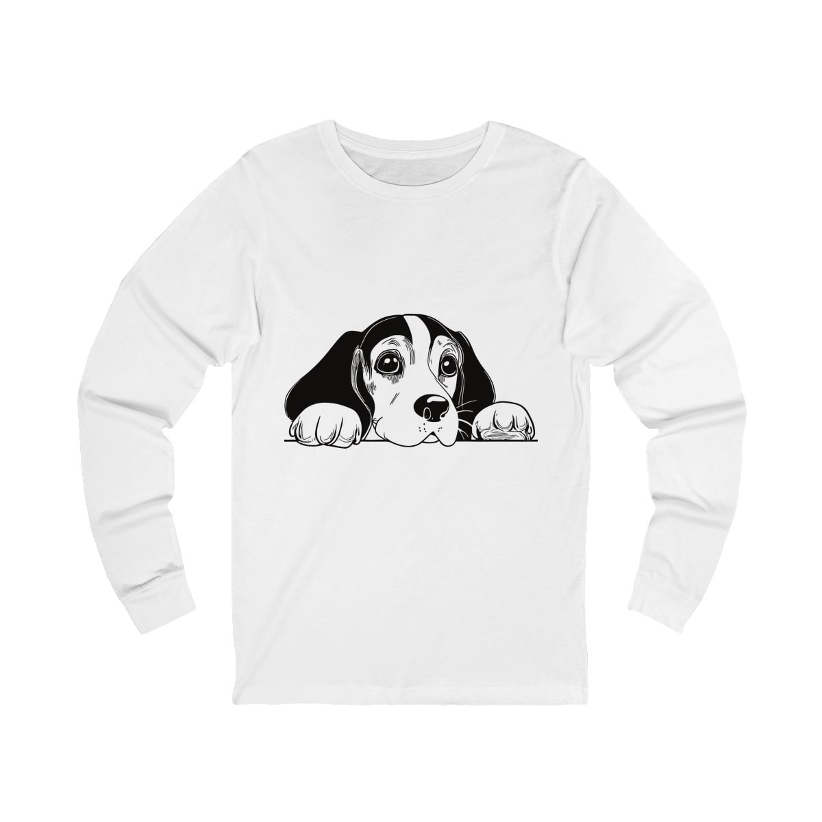 Peeking Beagle Long Sleeve Shirt