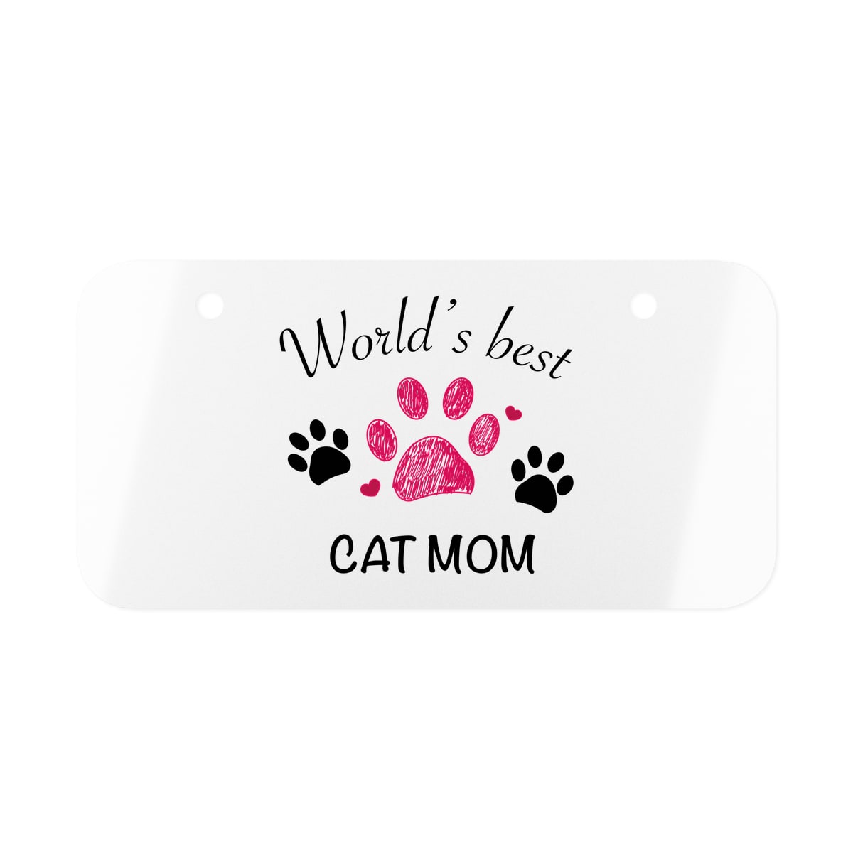 World's Best Cat Mom License Plate