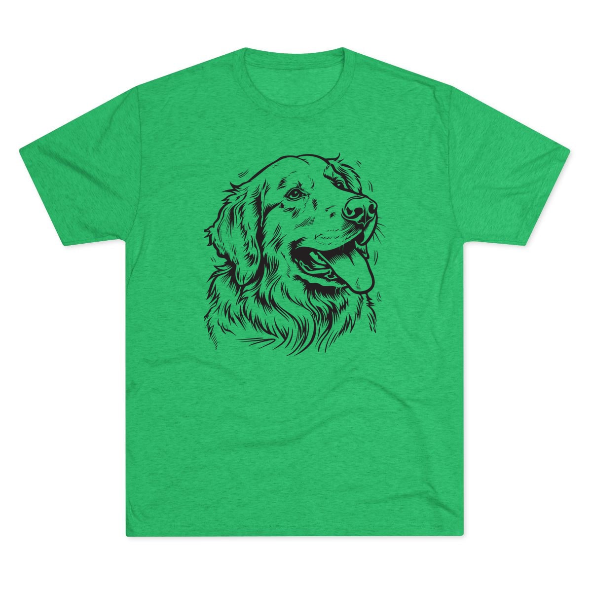 Golden Retriever Portrait signature masked (fixes.json) Tri-Blend Tee