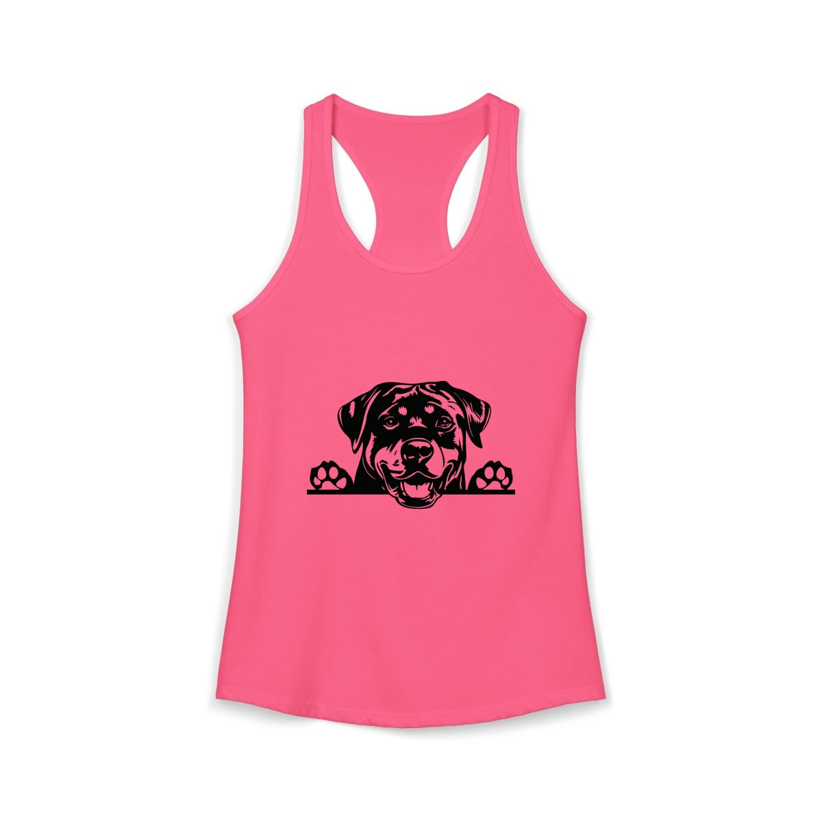 Peeking Rottweiler Tank Top
