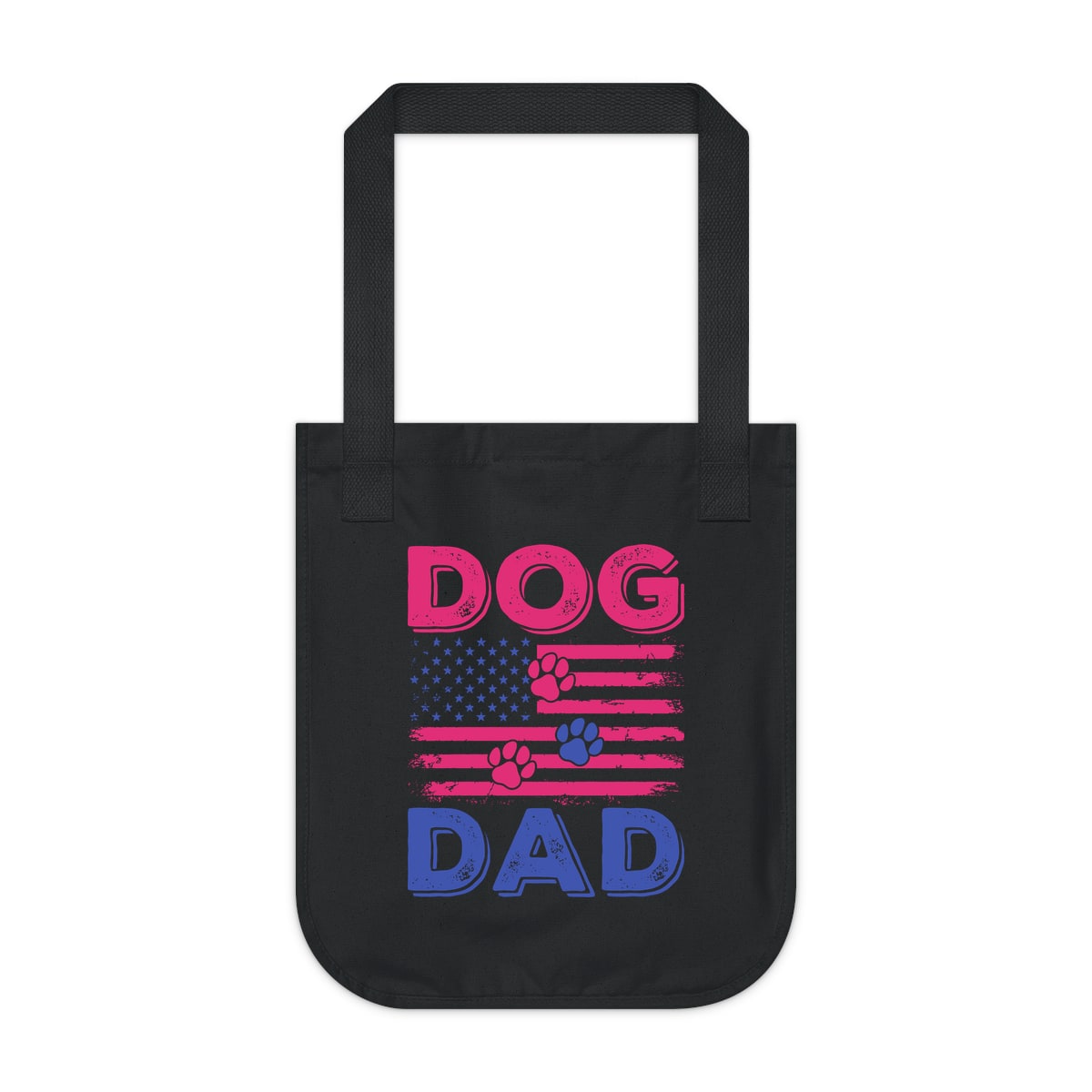 Dog Dad American Flag Tote Bag