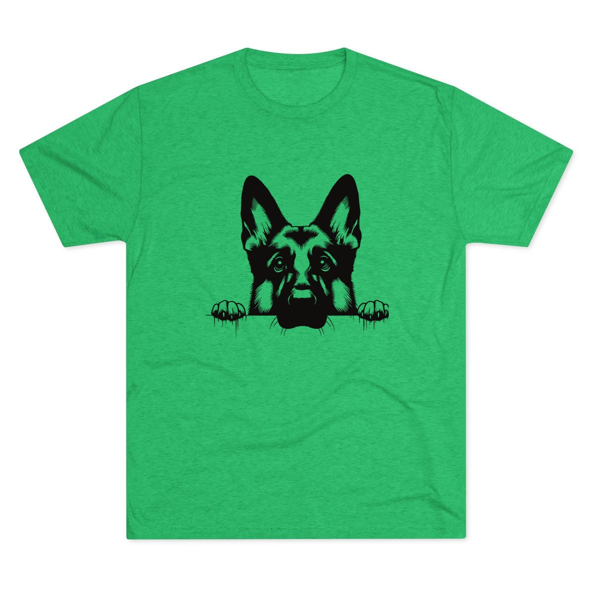 Peeking German Shepherd Tri-Blend Tee