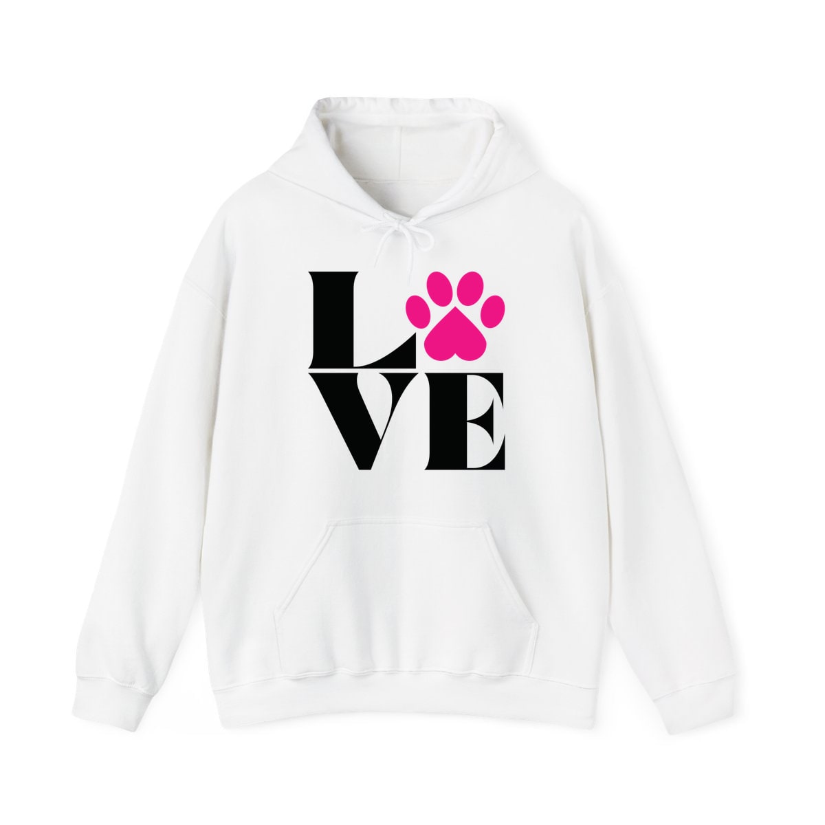 Love With Paw Print Hoodie