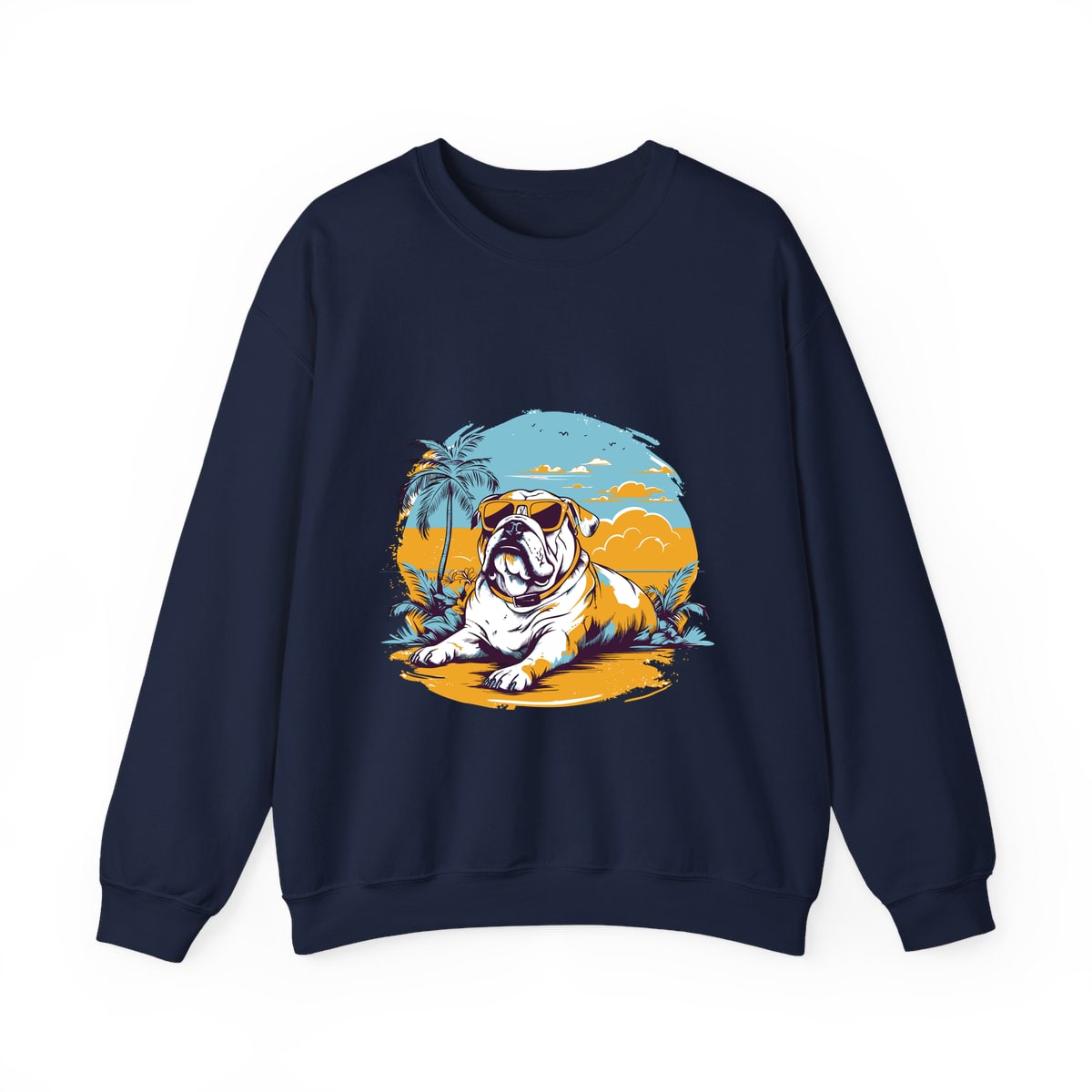 Beach Bulldog Crewneck Sweatshirt