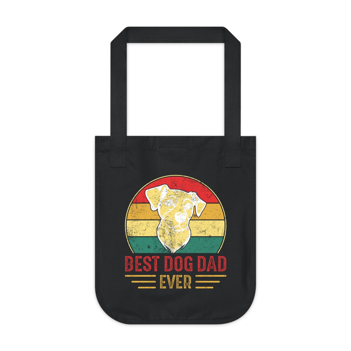 Best Dog Dad Ever Sunset Pup Tote Bag
