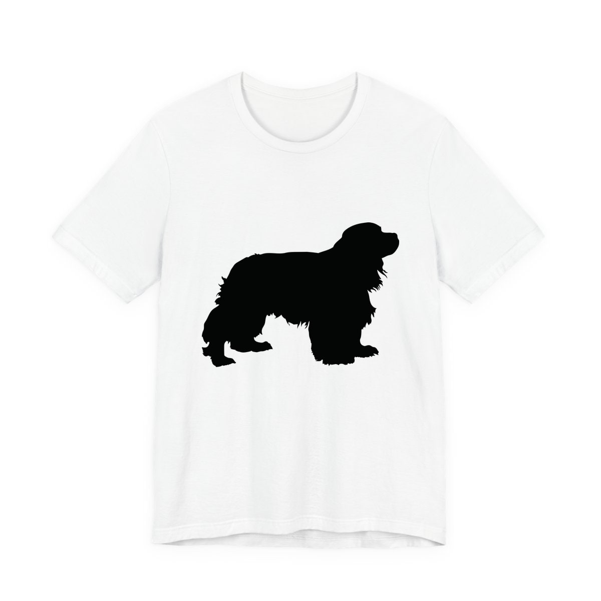Cavalier King Charles Spaniel Silhouette standing Jersey Tee