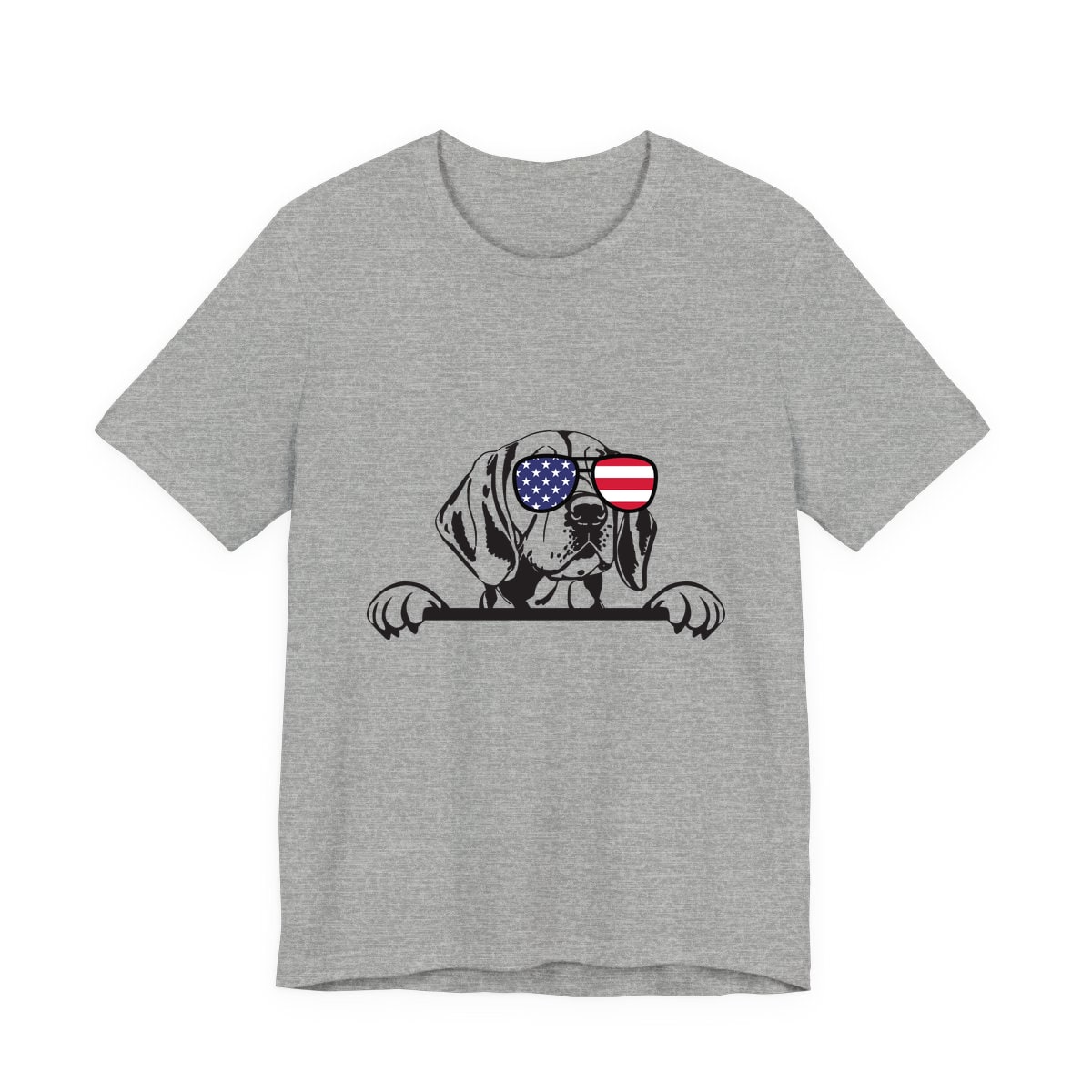 Patriotic Peeking Beagle Jersey Tee