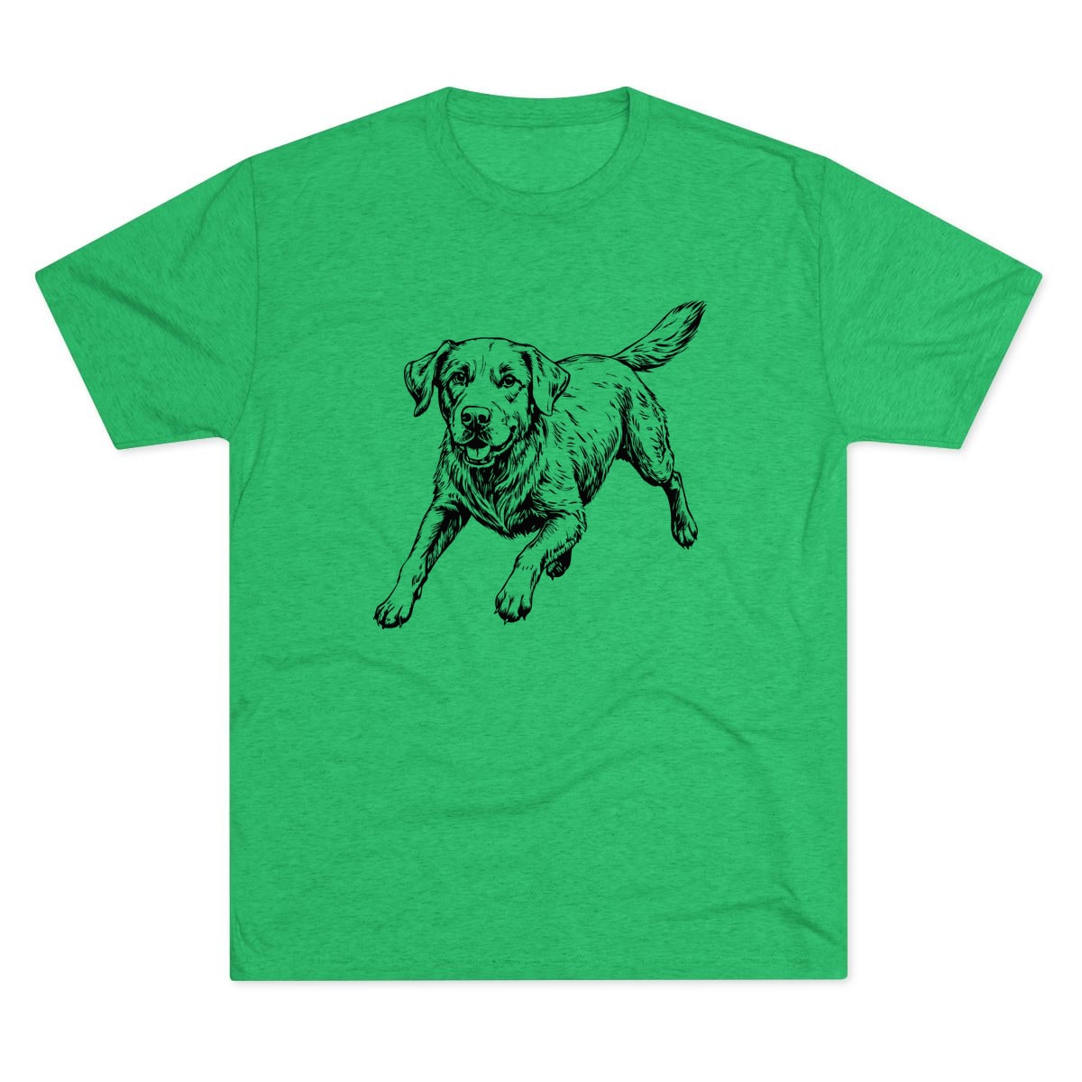 Labrador Retriever Sketch running Tri-Blend Tee