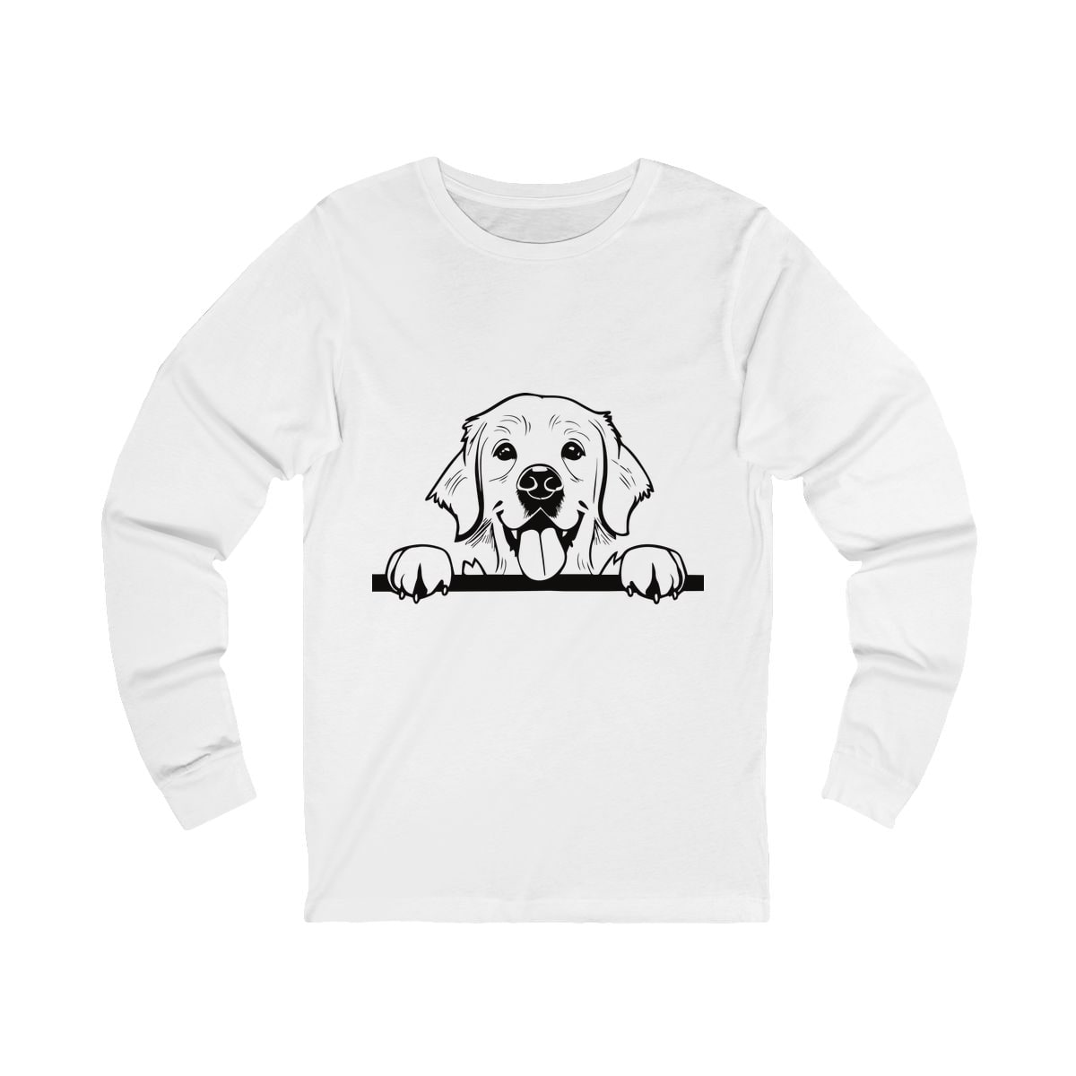 Peeking Golden Retriever Long Sleeve Shirt