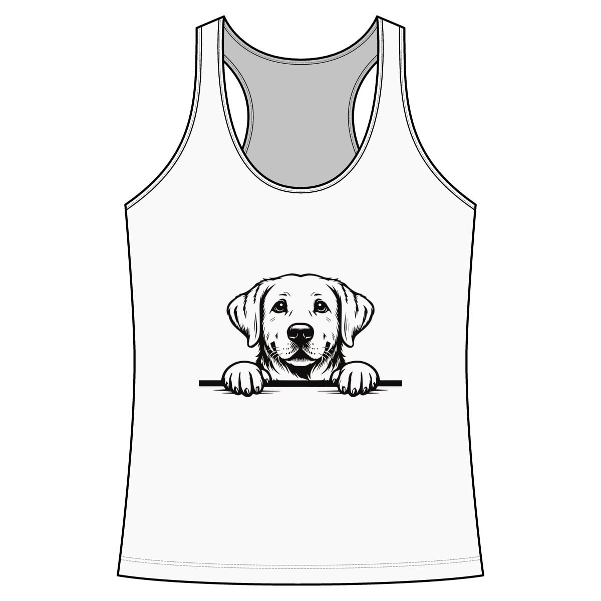 Peeking Labrador Performance Tank