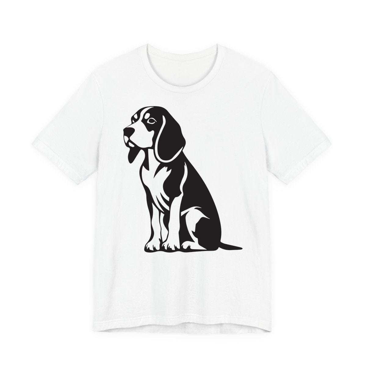 Beagle Portrait sitting two-tone, breed swap stand-in Jersey Tee