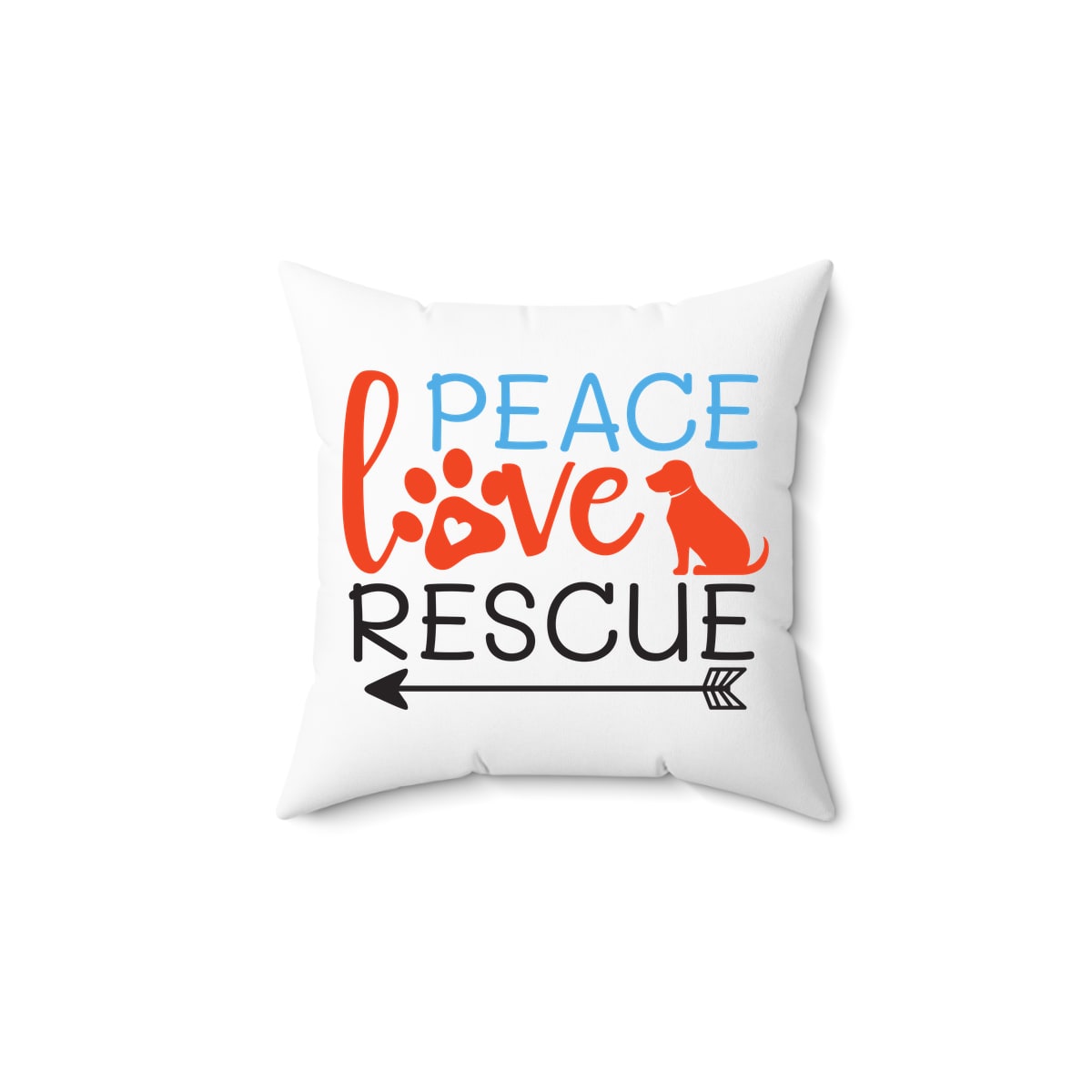 Peace Love Rescue Pillow