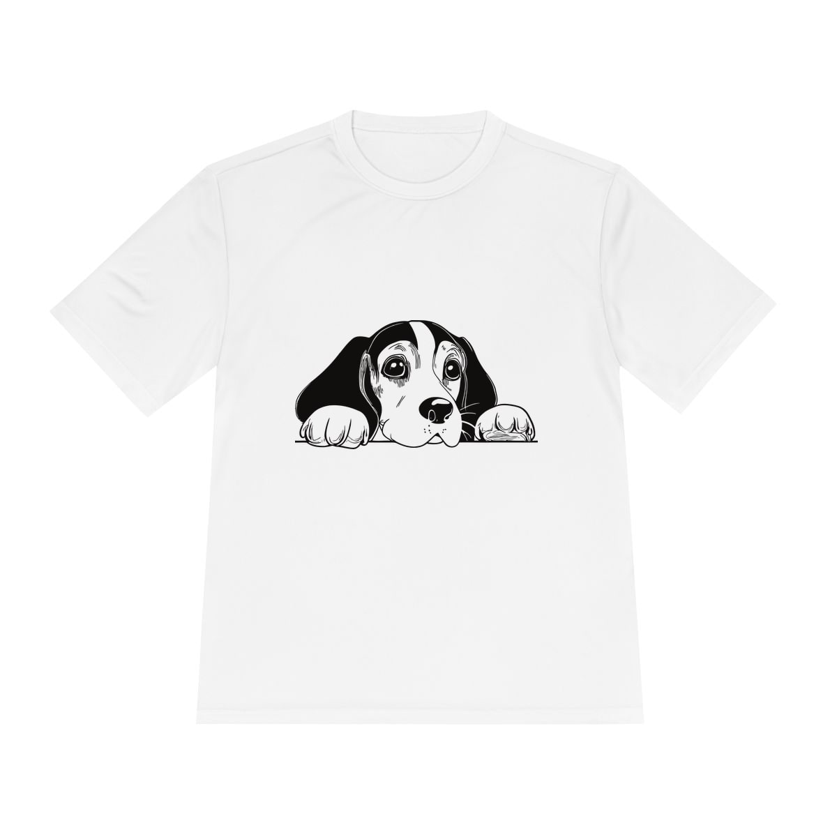 Peeking Beagle Unisex Moisture Wicking Tee by Sport-Tek