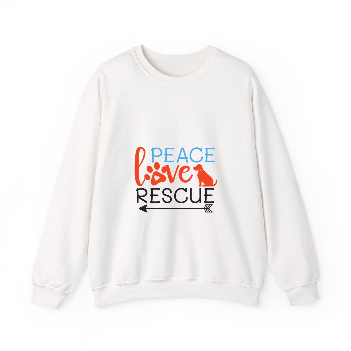 Peace Love Rescue Crewneck Sweatshirt