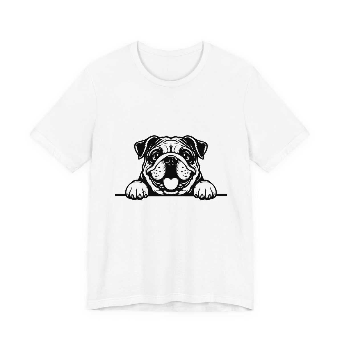 Peeking Bulldog Jersey Tee