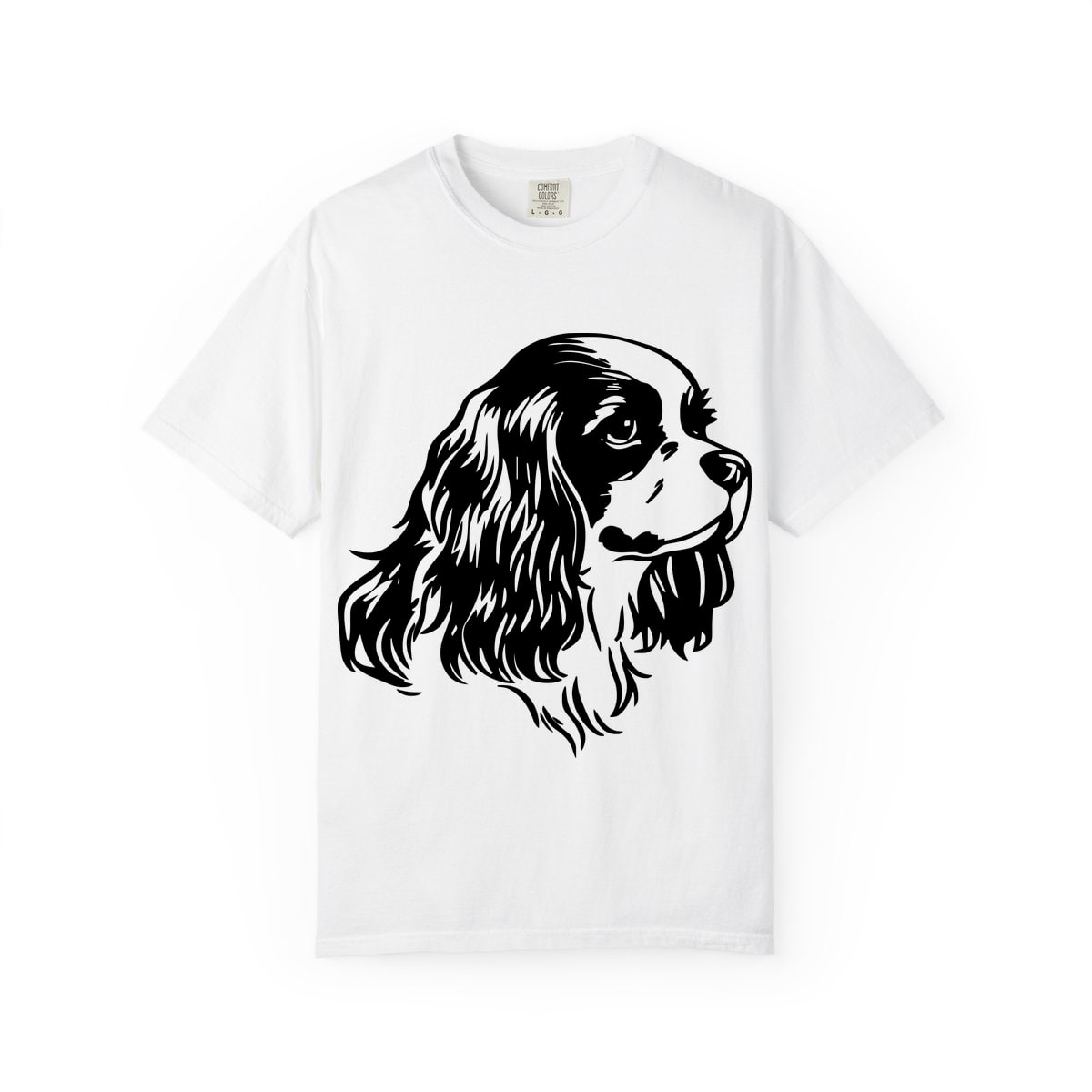 Cavalier King Charles Spaniel Portrait Comfort Colors Tee