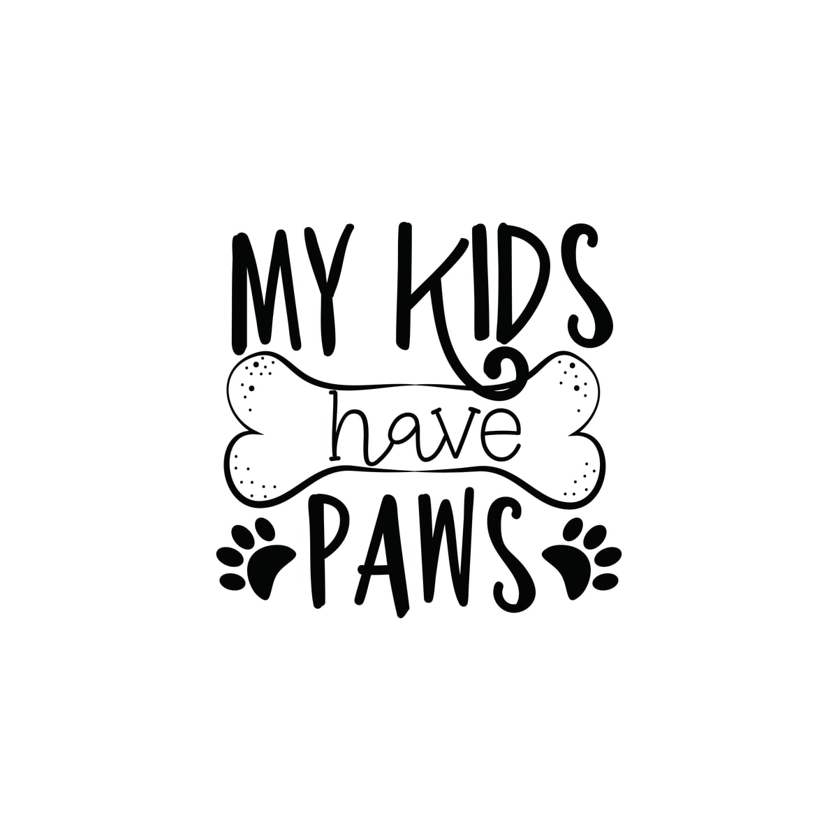 My Kids Have Paws Sticker
