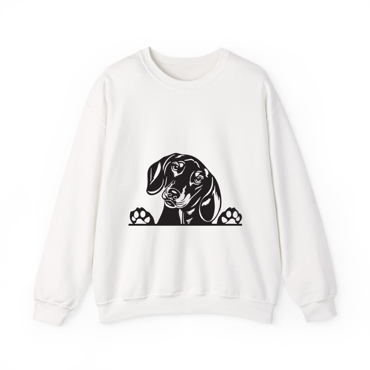 Peeking Dachshund Crewneck Sweatshirt