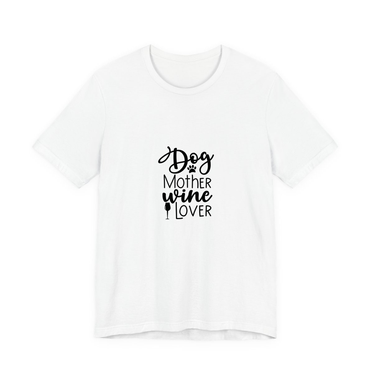 Dog Mother Wine Lover Jersey Tee