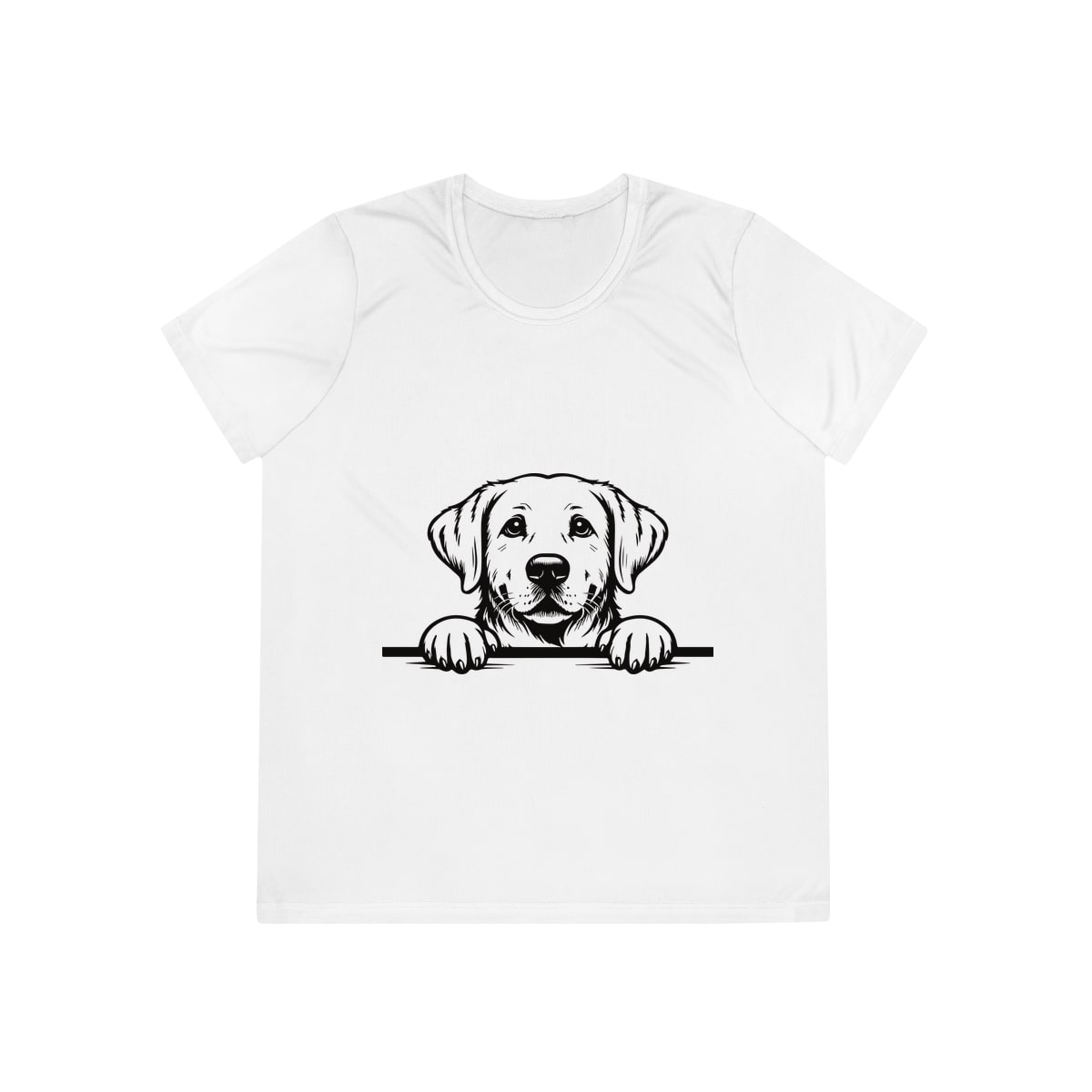 Peeking Labrador Ladies Competitor Tee by Sport-Tek