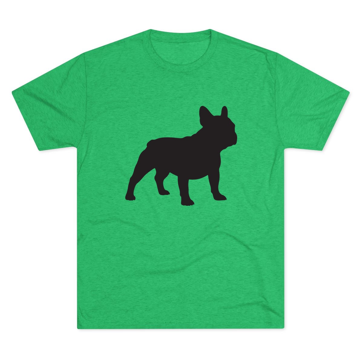 French Bulldog Silhouette standing three-quarter Tri-Blend Tee