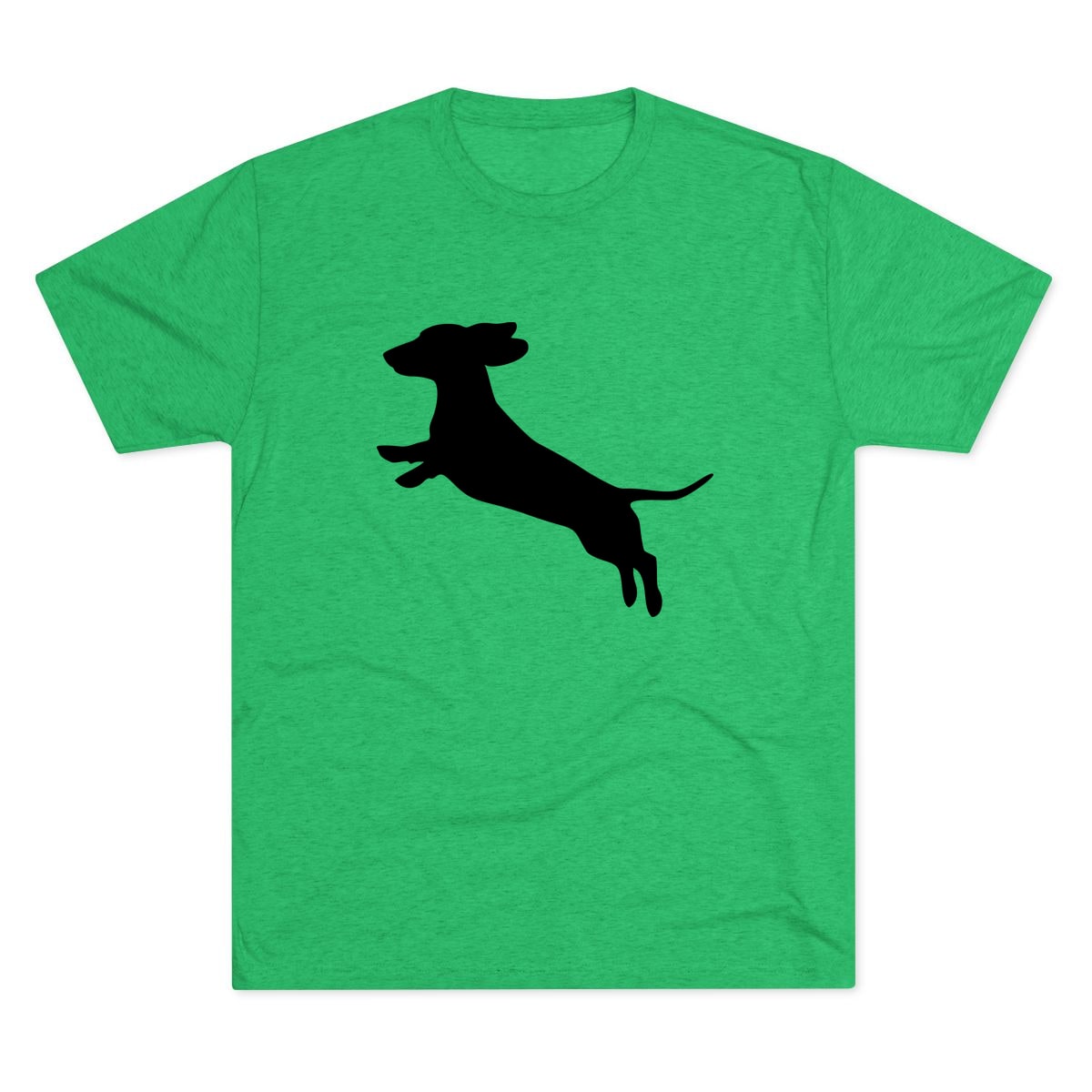 Dachshund Pose jumping Tri-Blend Tee